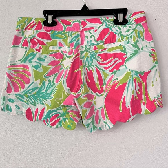 Lilly Pulitzer Buttercup Shorts Flamingo Pink Don’t Give A Cluck Size 2 - Picture 3 of 16